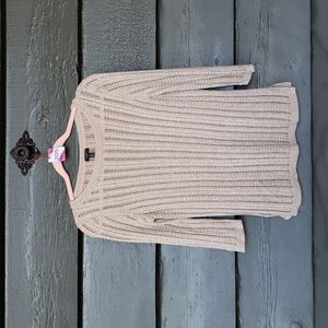 205 Talbots Gold Metallic Knit Sweater sz MP